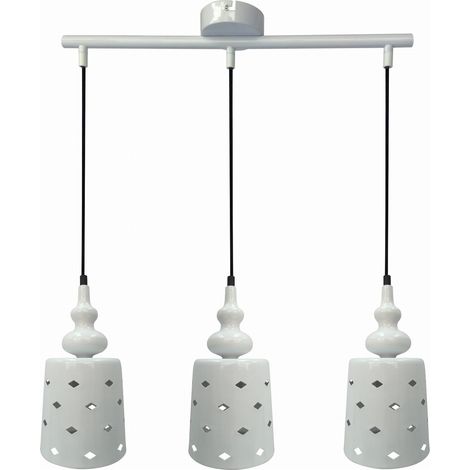 Candellux lampadario a sospensione HAMP 33-51943 bianco 3xE27 (1/3)