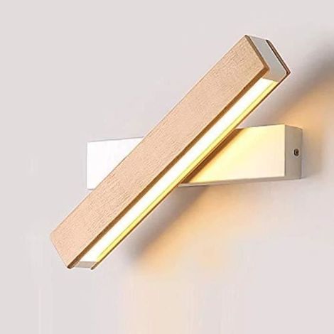 Applique da interno a LED Goeco - Rotazione a 360° - Legno massello - Camera da letto (1/4)