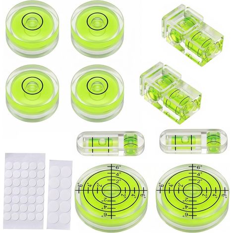 Lot de 10 mini niveaux à bulle ronds (1/5)