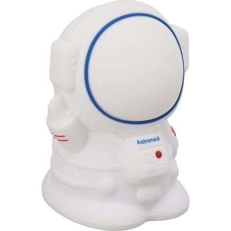 Veilleuse astronaute en silicone souple et étanche, rechargeable par USB, idéale pour la chambre, le dortoir et le camping. (1/5)