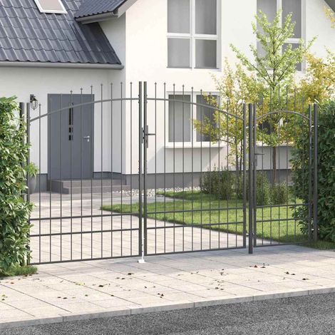 Cancello da giardino WOERDEN 195 x 400 cm Acciaio Bloccabile vidaXL