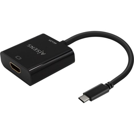 AISENS Convertitore da USB-C a HDMI 4K@30Hz, USB-C/M-HDMI/H, nero, 15 cm (1/3)
