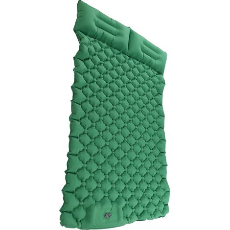 Tapis de camping double pliable léger autogonflant pour randonnée sac à dos voyage conduite verte (1/5)