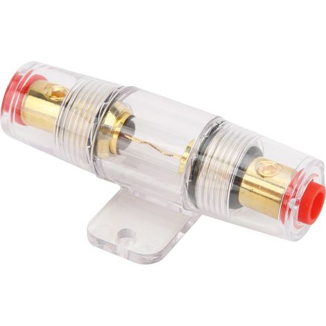 Support 60A fusible cuivre pour auto, bloc porte-fusible en ligne stéréo, protection circuit électrique véhicule (1/5)