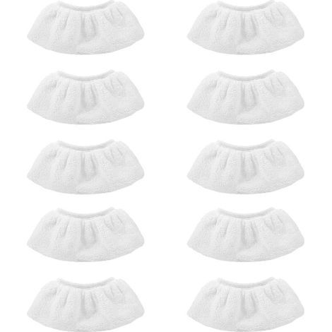 10 panni in microfibra per la pulizia, accessori per pulitori a vapore, compatibili con la maggior parte dei pulitori a vapore, lavabili e riutilizzabili. (1/5)