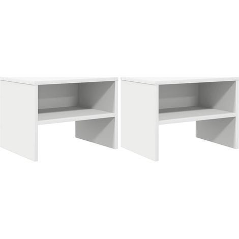 Maison Exclusive - Nachttische 2 Stk. Weiß 40x30x30 cm Holzwerkst