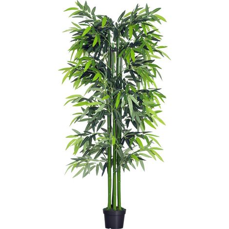 Bambou Artificiel en Pot 180 cm AoSenYunZhou Plante Décorative Réaliste en PE pour Salon Bureau Intérieur (1/5)