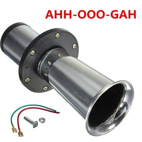 Klaxon Air Corne Avertisseur Pneumatique 12V 110dB Rétro AHH-OOO-GAH Camion Auto (1/4)