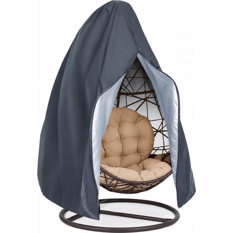 Housse de protection pour fauteuil suspendu œuf 1 place 115x190 cm en tissu Oxford 210D gris enduit argenté sans fermeture éclair 210d gris 115 190cm 25 × 20 × 3 cm 460 g – Livraison gratuite