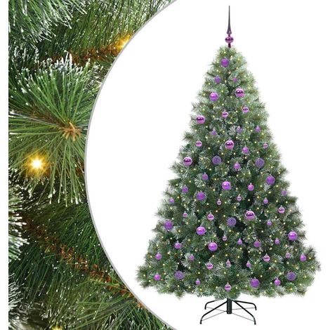 Sapin de Noël  Arbre de Noël artificiel avec 300 LED Vert 180 cm PE et PVC (1/5)