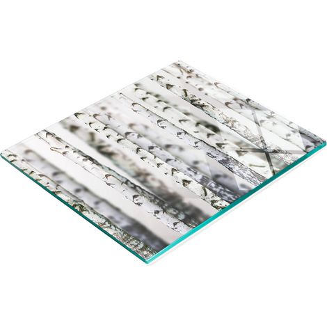 Tablero decorativo multifuncional para cocina, fabricado con troncos de abedul endurecido, 60x52 cm.