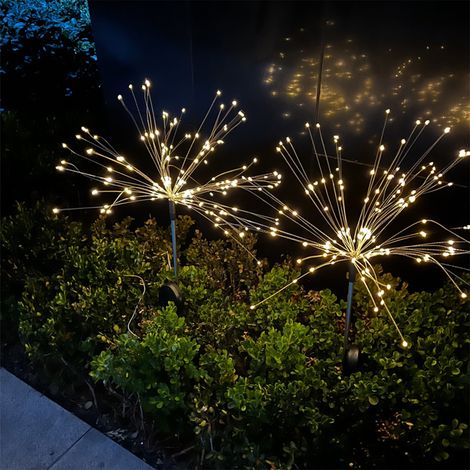 Luminaire Solaire Extérieur - Guirlande Lumineuse Étanche IP55 - 120 LED - Câble en Cuivre Souple 12 m - Pour Jardin Pelouse Lit de Fleurs - 1 Pièce (1/5)
