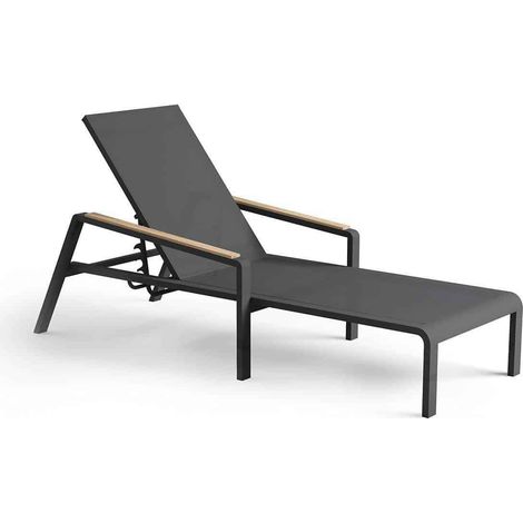 Chaise longue de jardin Cordoba 76x188 anthracite Homms (1/5)