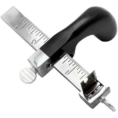 Coupe-sangle en cuir coupe à la main outil en cuir coupe-ceinture en bande de cuir avec poignée en aluminium de jauge pour bricolage maroquinerie (1/4)