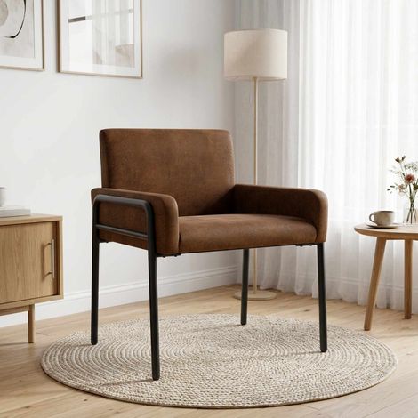 vidaXL Sillón de diseño Marrón Antelina (1/5)