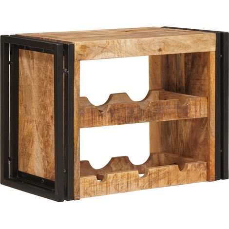 Étagère à vin 100 x 45 x 33 cm Bois de mangue brut solide (1/5)