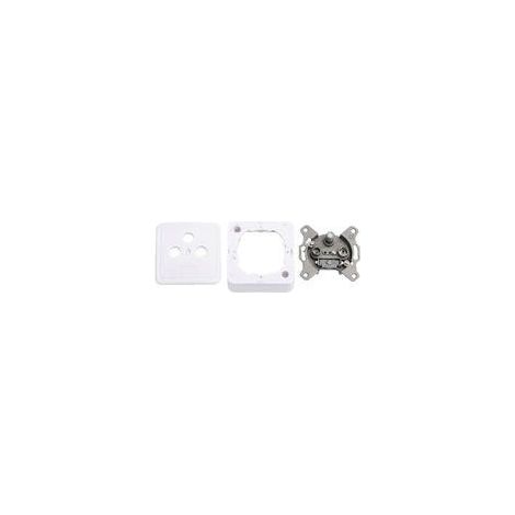 LogiLink Antenna Wall Socket w. frame & cover, white (CA1003)