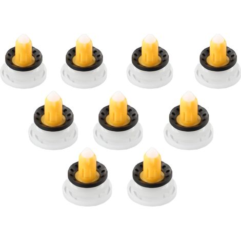 Lot de 8 clips fixation panneau porte en plastique blanc (1/5)