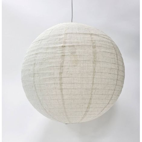 Lanterna a sfera jordy d. 57 cm in lino bianco - Atmosphera créateur d'intérieur (1/3)