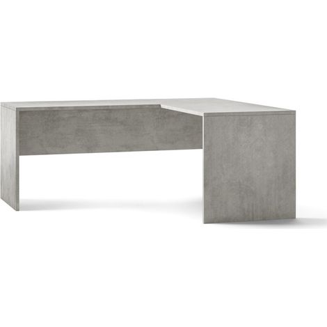 Beton Cemento moderner Schreibtisch mit rechter Ecke 180x169x h76 cm