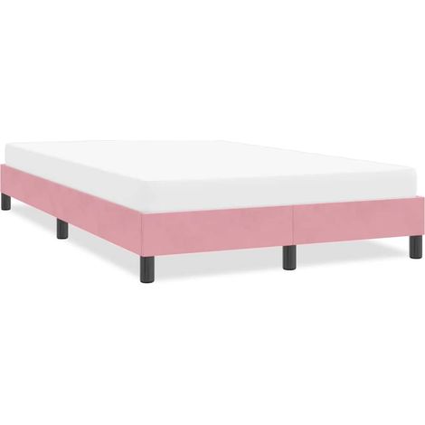Bettgestell ohne Matratze Rosa 120x220 cm Samt
