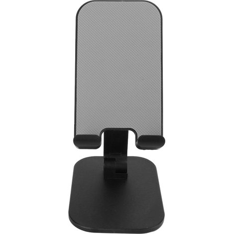 Mini support de bureau portable, antidérapant, pliable, réglable en angle et en hauteur, pour téléphone et tablette, noir.