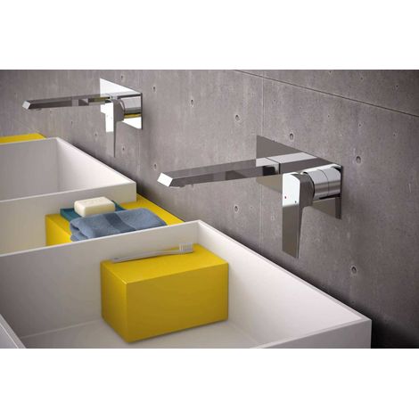 Mitigeur lavabo mural sans vidage (bouchon) chromé