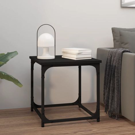 Table d'Appoint Chevet,Bout de Canapé Noir 40x40x40 cm Bois d'ingénierie -GB68602 (1/5)