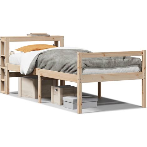Maison Exclusive - Lit pour personne âgée et tête de lit 90x200cm bois pin massif (1/5)