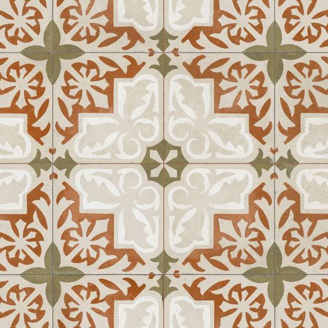 Carrelage Vintage effet Carreau ciment Multicolore Toletum 45x45x0,95 cm Ardina - Sol et mur intérieur (vendu par carton de 1 m²) - RO'MA CARRELAGE