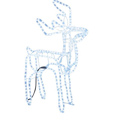 Figura de reno de Navidad blanco cálido 76x42x87 cm vidaXL (1/5)