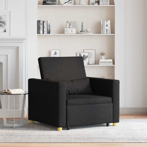 Canapé-lit escamotable,Lit de jour,Lit de repos simple Noir 90 x 165 x 87 cm tissu (1/5)
