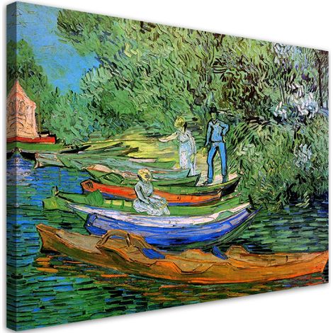 Tableau sur toile Rive de l'Oise à Auvers - V. van Gogh 100x70 (1/5)