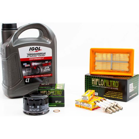 Kit Révision Filtres Bougies pour BMW R 1200 RT ABS de 2010 à 2014 - IGOL PROPULS PERFORMANCE 15W50 4L