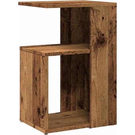 Mesa auxiliar de madera contrachapada envejecida 36x30x56 cm vidaXL