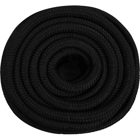 vidaXL Cuerda multiusos 20 mm 50 m Negro Poliéster 4600 kg Carga máx. (1/2)