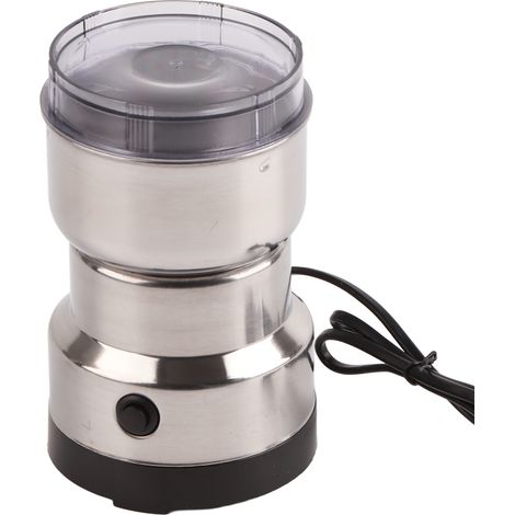 Moulin à café électrique pour grains, épices, acier inoxydable, 4 lames, broyeur à grains portable, prise américaine 110V (1/5)