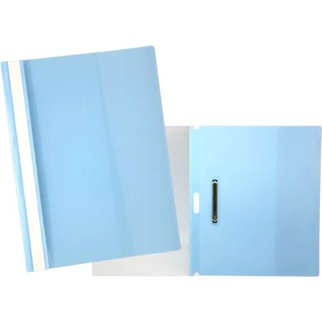 Si dossier con chiusura - capacità 30 fogli a4 - polipropilene trasparente -- colore blu