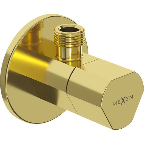 Mexen T válvula angular para grifo 1/2"x3/8", dorado - 79973-50 (1/2)