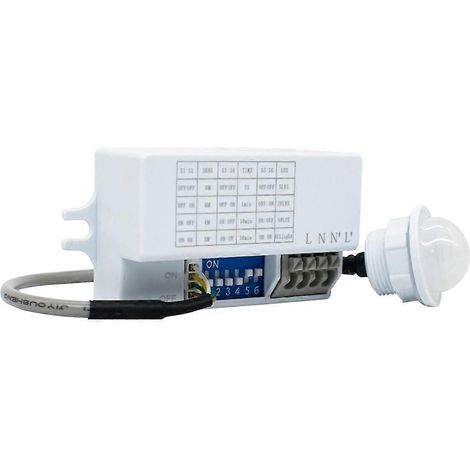 AC/90-265V PIR-Infrarot-Bewegungsmelderschalter mit Timer für automatische LED-Lampen und intelligente Beleuchtung. (1/5)