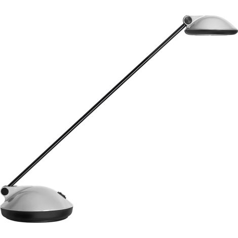 Lampe de bureau LED 6W 650 Lumens Articulée à double Variation d'intensité lumineuse 53 x 11 x 15 cm Gris métal (1/5)