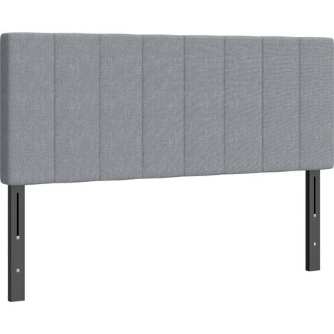 CHICFURN Testiera letto 160x10x106/116/126 cm grigio in tessuto effetto lino, regolabile (1/5)