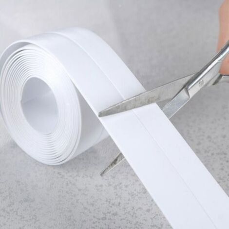 Bande de calfeutrage murale en PE auto-adhésive imperméable, mastic décoratif pour cuisine, salle de bain, douche, toilettes, c (1/5)
