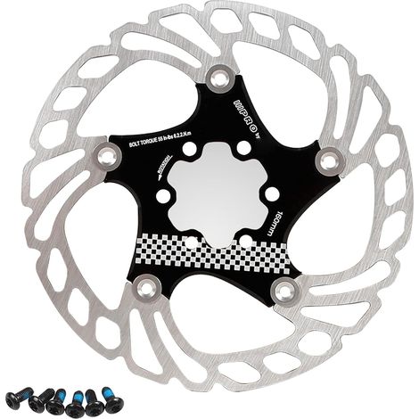 Convient aux disques de frein de vélo, aux freins à disque à 6 trous pour VTT, aux accessoires de vélo (noir). (1/5)