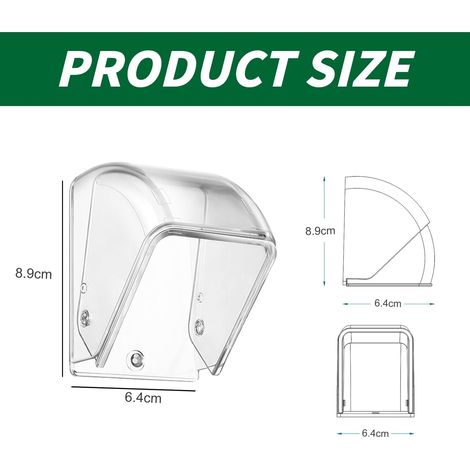 Couvercle transparent pour sonnette extérieure, couvercle étanche en plastique à rabat pour bouton de sonnette, sonnette sans fil, sonnette à pousser, sonnette sans fil, sonnette extérieure (9,7 x 6,4 (1/4)