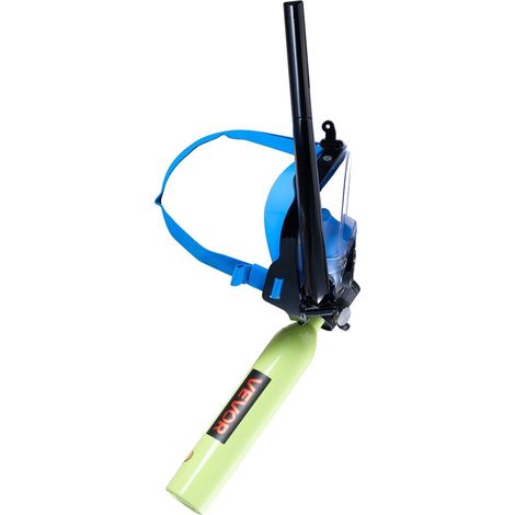 Bouteille de plongée compacte 0,5 L avec masque, mini bouteille d'air portable pour respiration sous-marine, cylindre réutilisable jusqu'à 10 min, bouteille de secours avec pompe pour snorkeling (1/5)