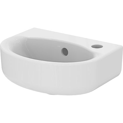 IS Handwaschbecken Connect Arc, 1Hl., m.Ül., 350x260x155mm, Weiß m. Ideal Plus (1/3)