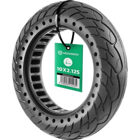 Pneu Plein 10x2.125 - Pour Trottinette Électrique Pure Air, SoFlow S06, Vivobike S2 & S3 Max, etc. - Pneu Anti-Crevaison 10x2.125 pouces (1/5)