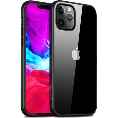 Funda transparente Crong para iPhone 12 Pro Max (negra) (1/4)