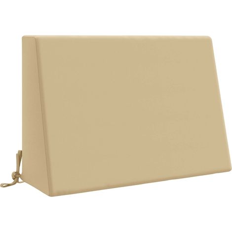 Coussin de dossier d'extérieur 100 % polyester Beige 60 x 20 x 40 cm (1/5)